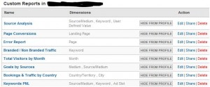 google analytics share segments and custom reports